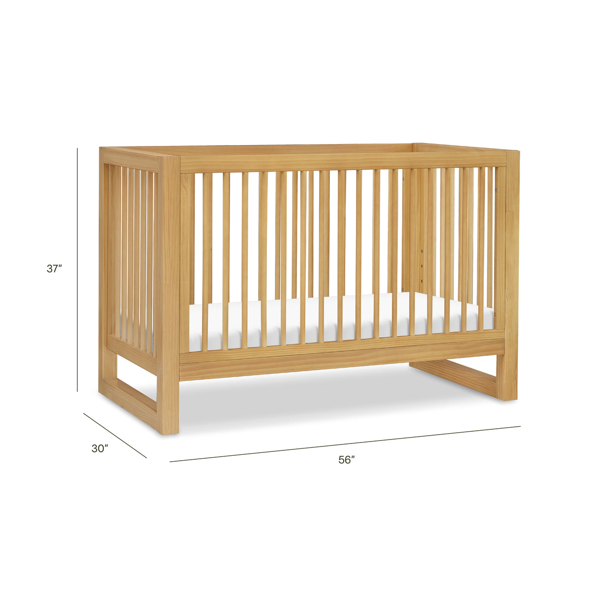 Nantucket 3-in-1 Convertible Crib with Toddler Bed Conversion Kit - dimensions