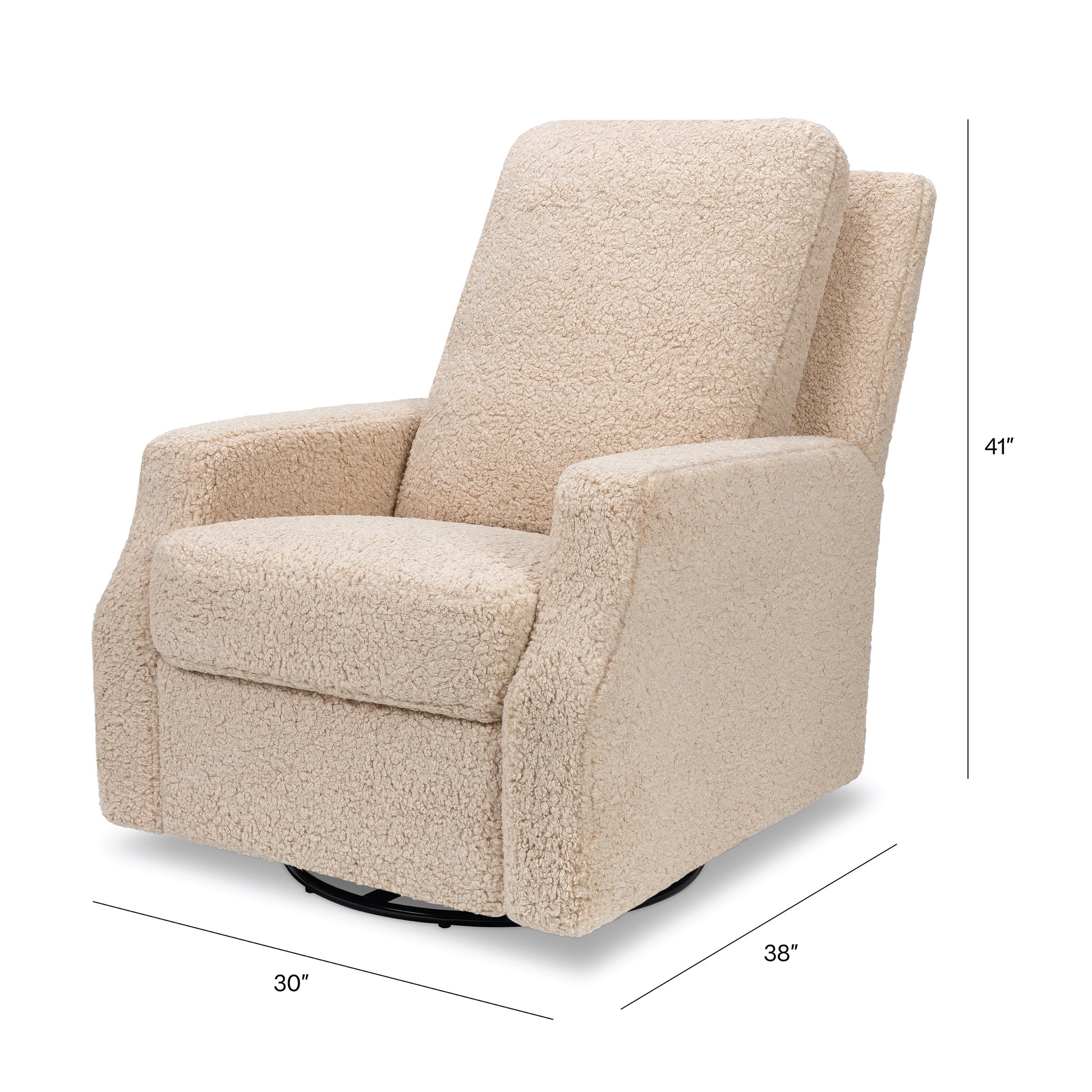 M22287CSG,Namesake,Crewe Recliner and Swivel Glider in Chai Shearling