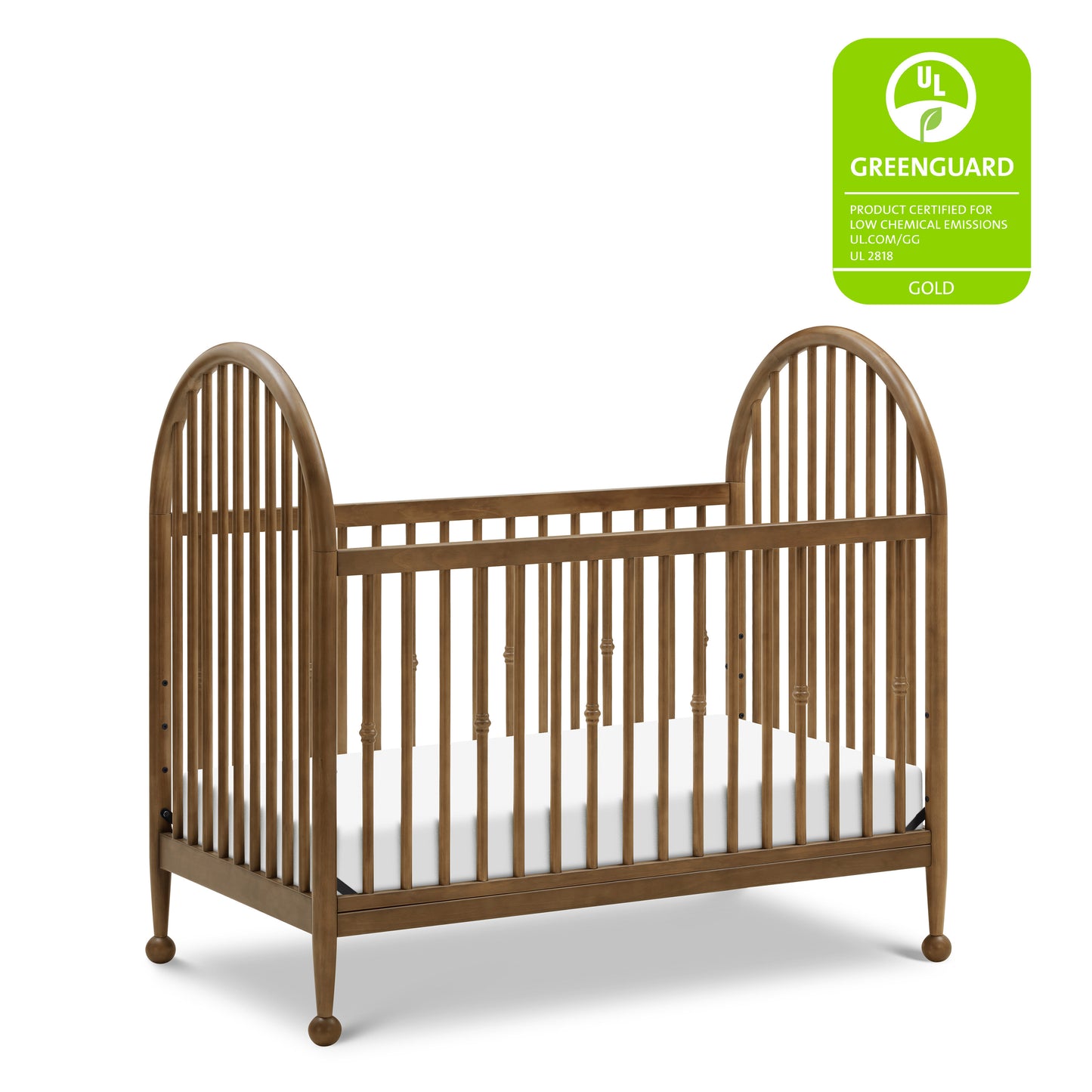 M31401NL,Namesake,Alouette 3-in-1 Convertible Spindle Crib in Natural Walnut