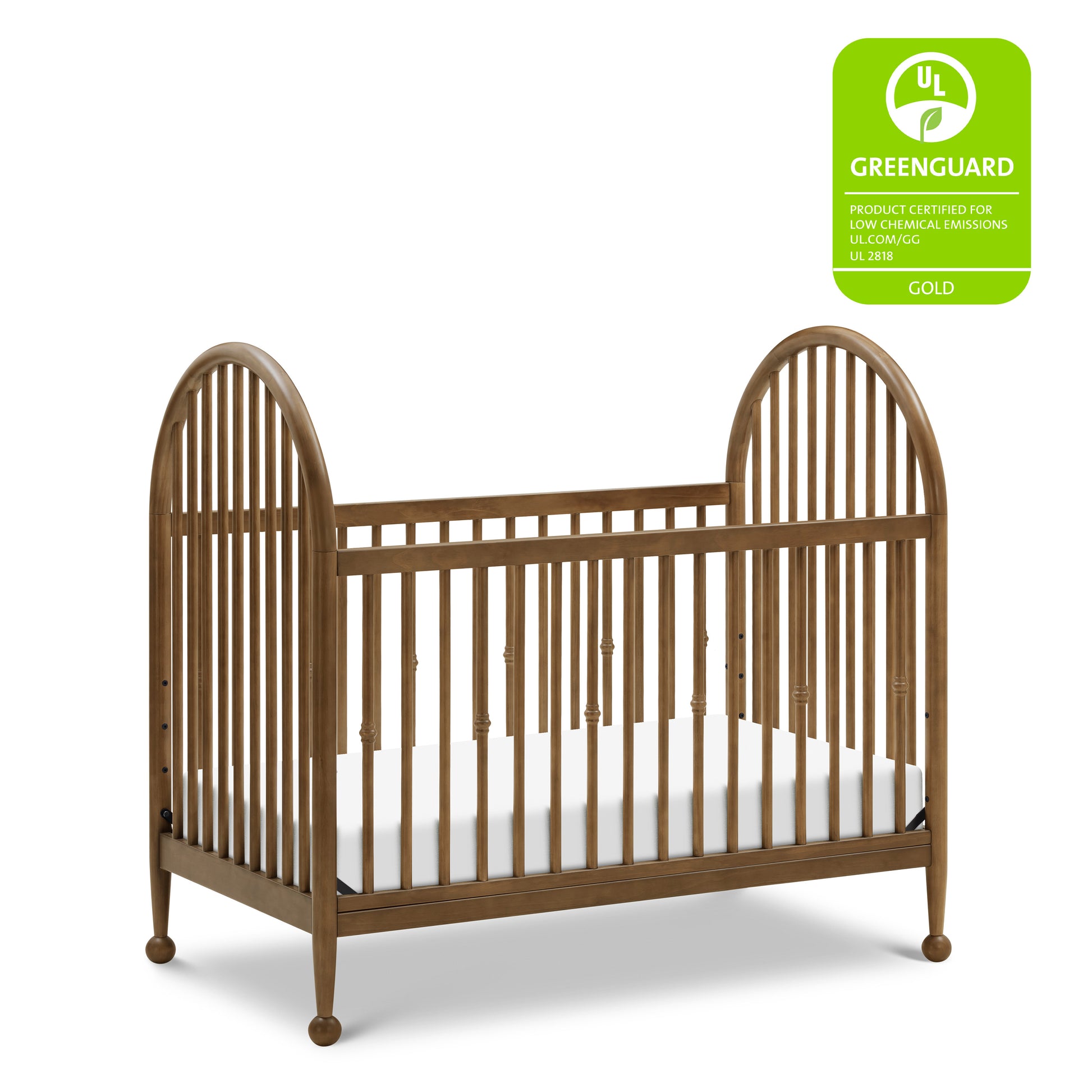M31401NL,Namesake,Alouette 3-in-1 Convertible Spindle Crib in Natural Walnut