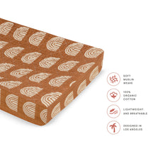 T29037,Babyletto,Rainbow Quilted Muslin Changing Pad Cover in GOTS Certified Organic Cotton