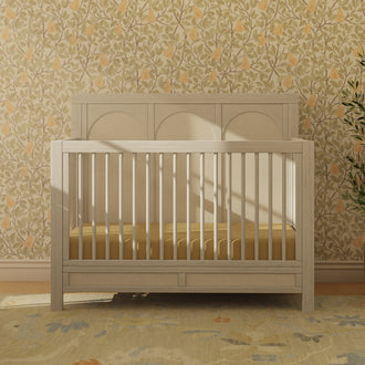 M24801WDFPEW,Namesake,Eloise 4-in-1 Convertible Crib in White Driftwood and Performance Pearl Eco-Weave