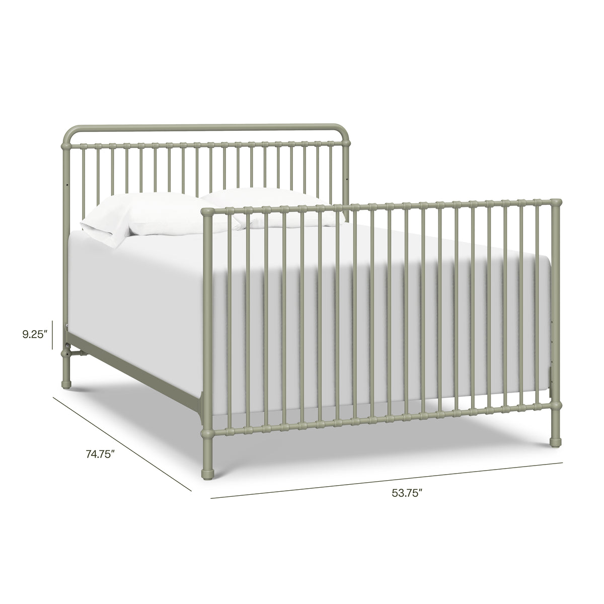 Winston Full Size Bed Conversion Kit - dimensions
