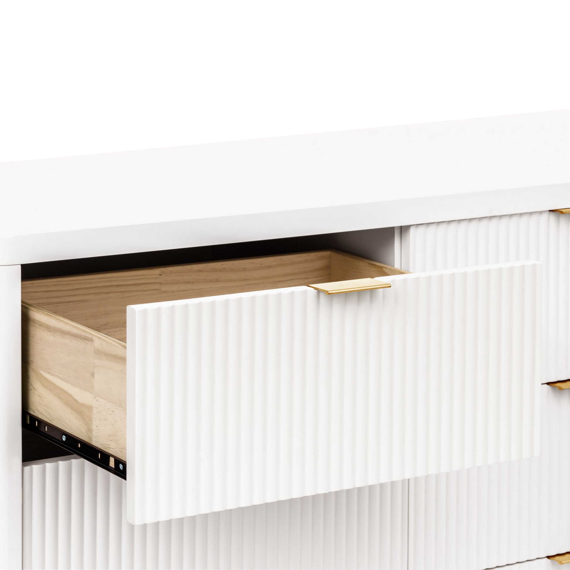 M26716RW,Namesake,Brimsley Tambour 6-Drawer Assembled Dresser in Warm White