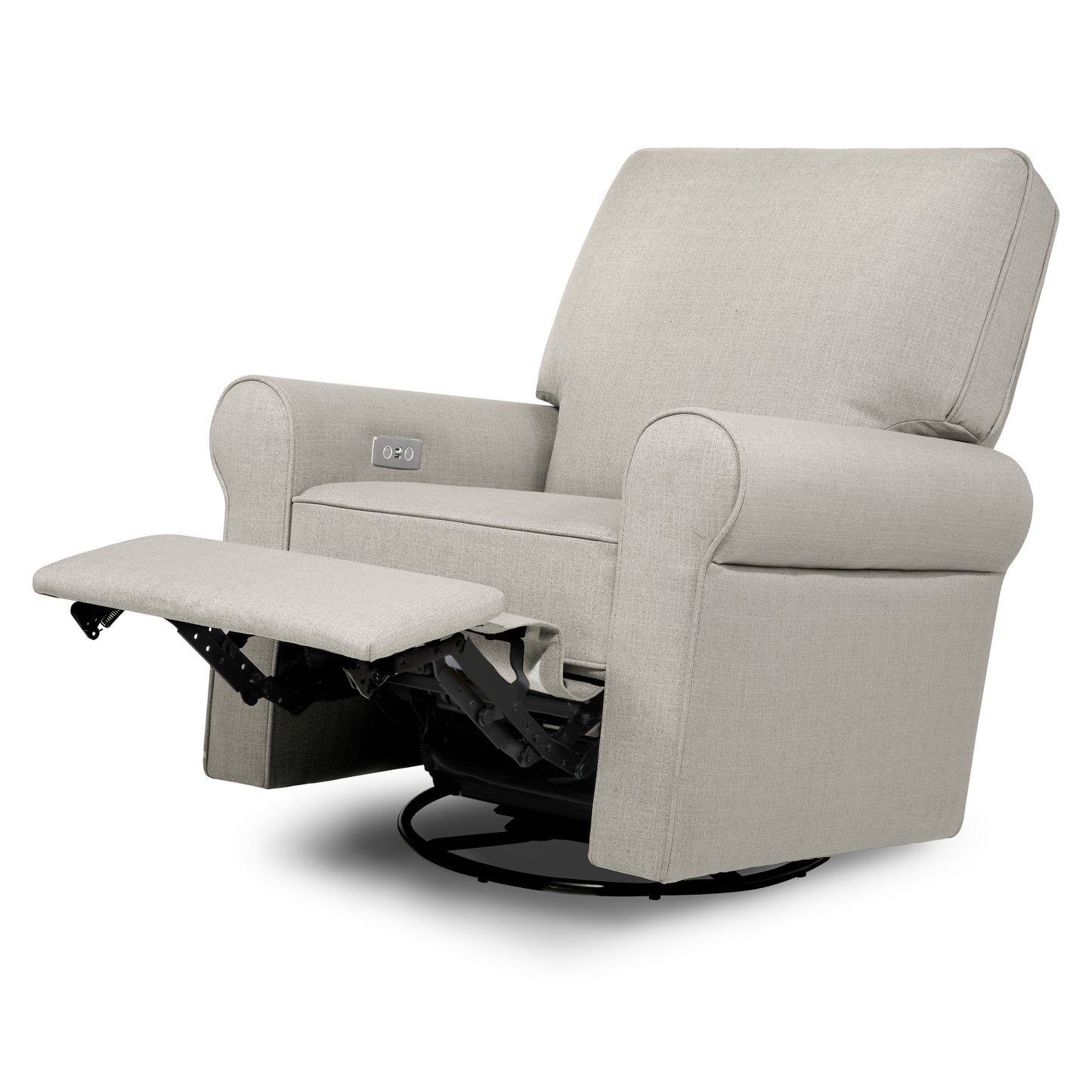 B17787PGET,Monogram by Namesake,Monroe Pillowback Power Recliner in Performance Grey Eco-Twill