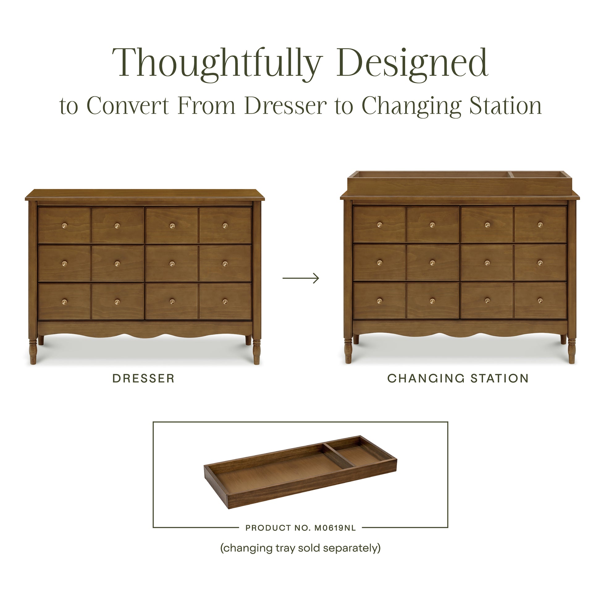 M7116NL,Namesake,Liberty 6-Drawer Assembled Dresser in Natural Walnut