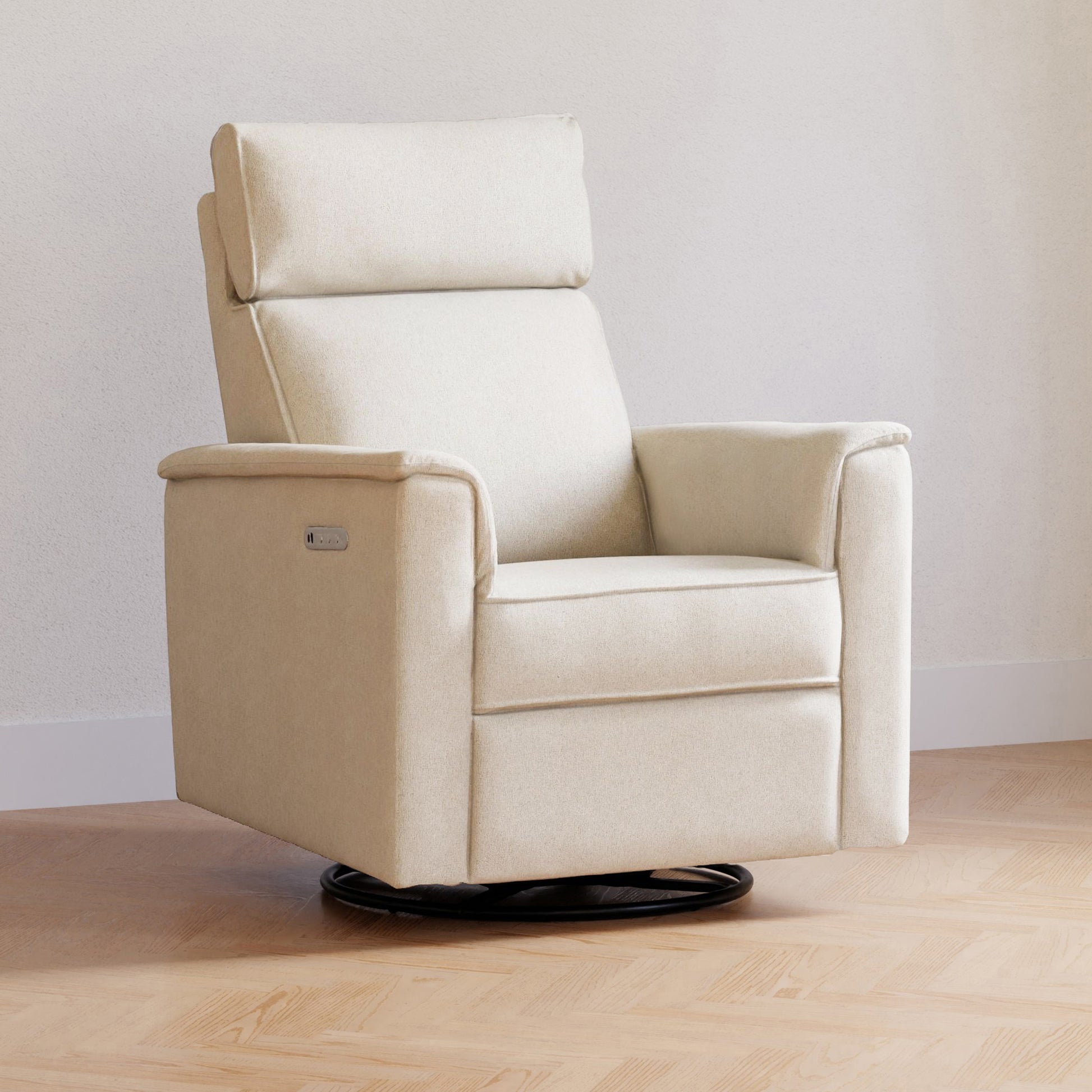 M17182PCMEW,Namesake,Willa Pro Power Glider Recliner w/ Power Lumbar in Performance Cream Eco-Weave