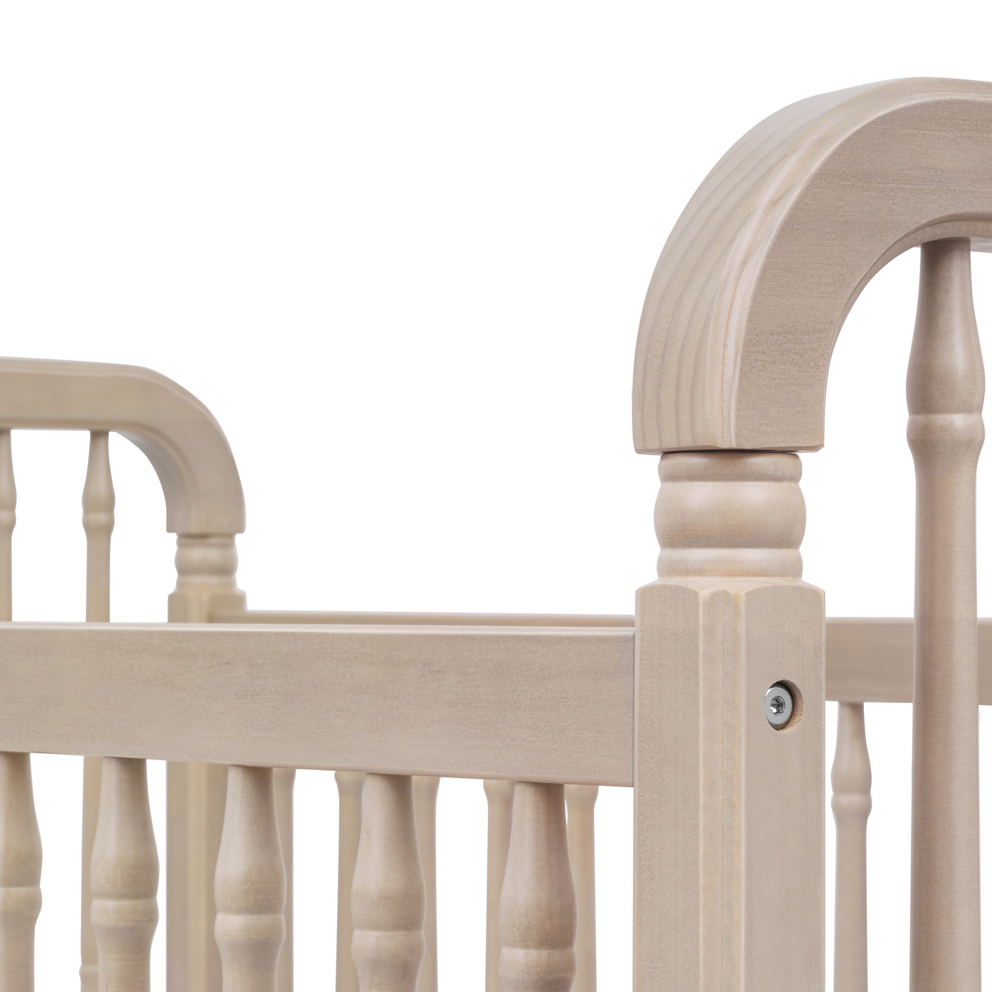 M7101WP,Namesake,Liberty 3-in-1 Convertible Spindle Crib w/Toddler Bed Conversion Kit in Washed Pine