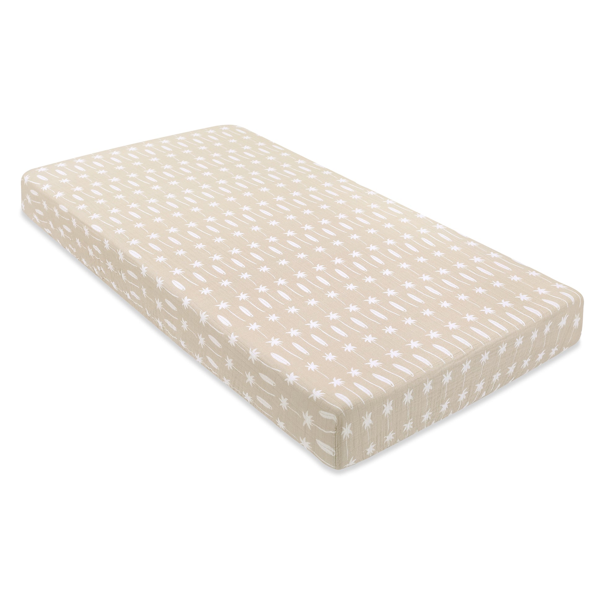 T27035,Babyletto,Beach Bum Muslin Crib Sheet in GOTS Certified Organic Cotton