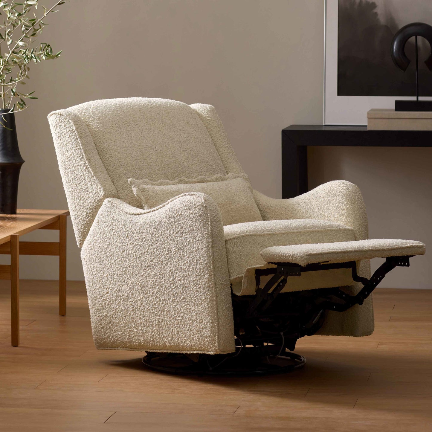 M27787WB,Namesake,Devon Recliner and Swivel Glider in Ivory Boucle