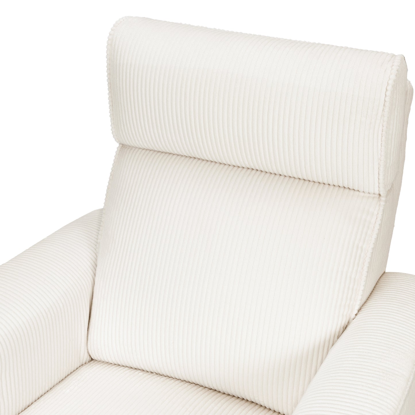 B17186YC,Monogram by Namesake,Willa Plus Power Glider Recliner w/ Power Headrest in Ivory Corduroy