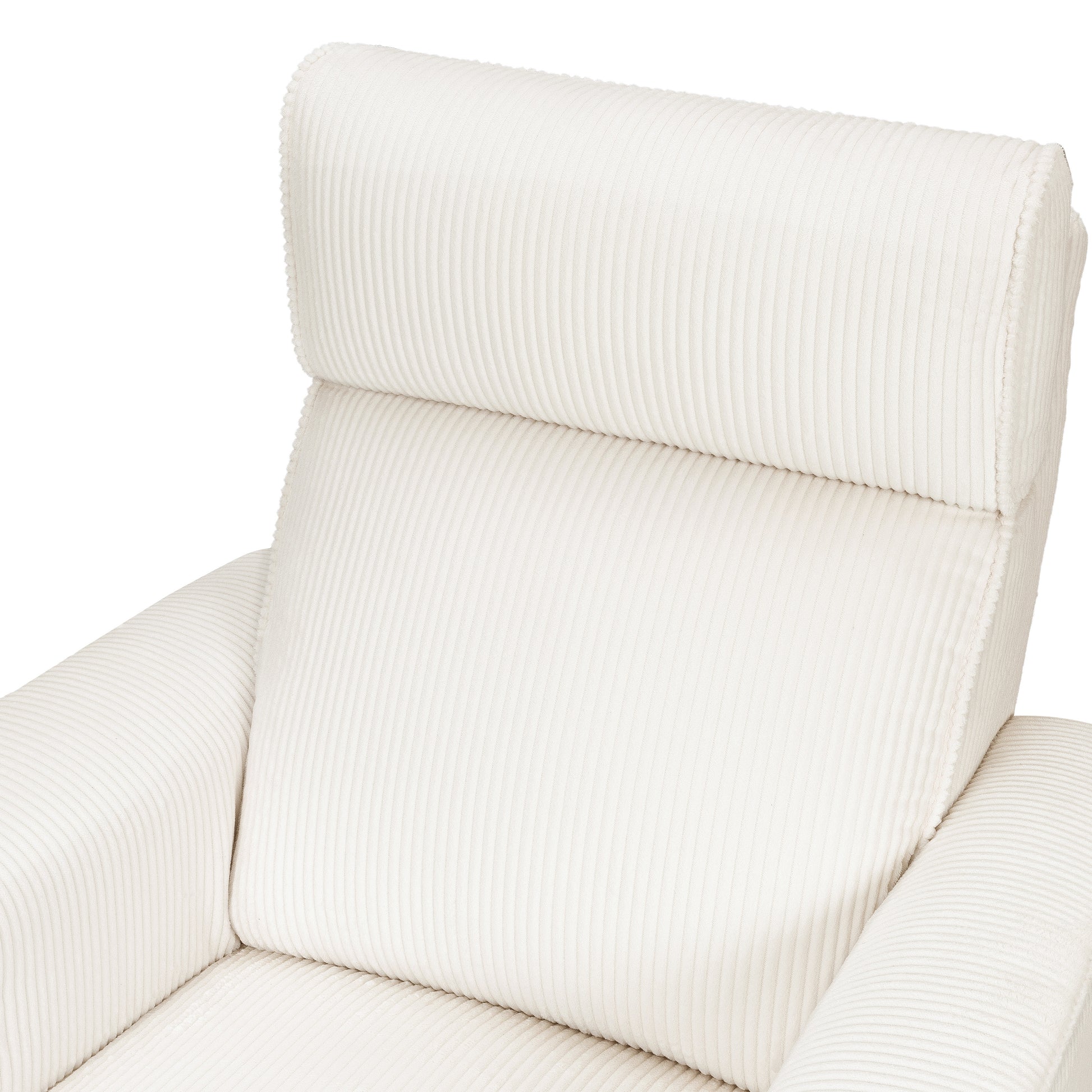 B17186YC,Monogram by Namesake,Willa Plus Power Glider Recliner w/ Power Headrest in Ivory Corduroy