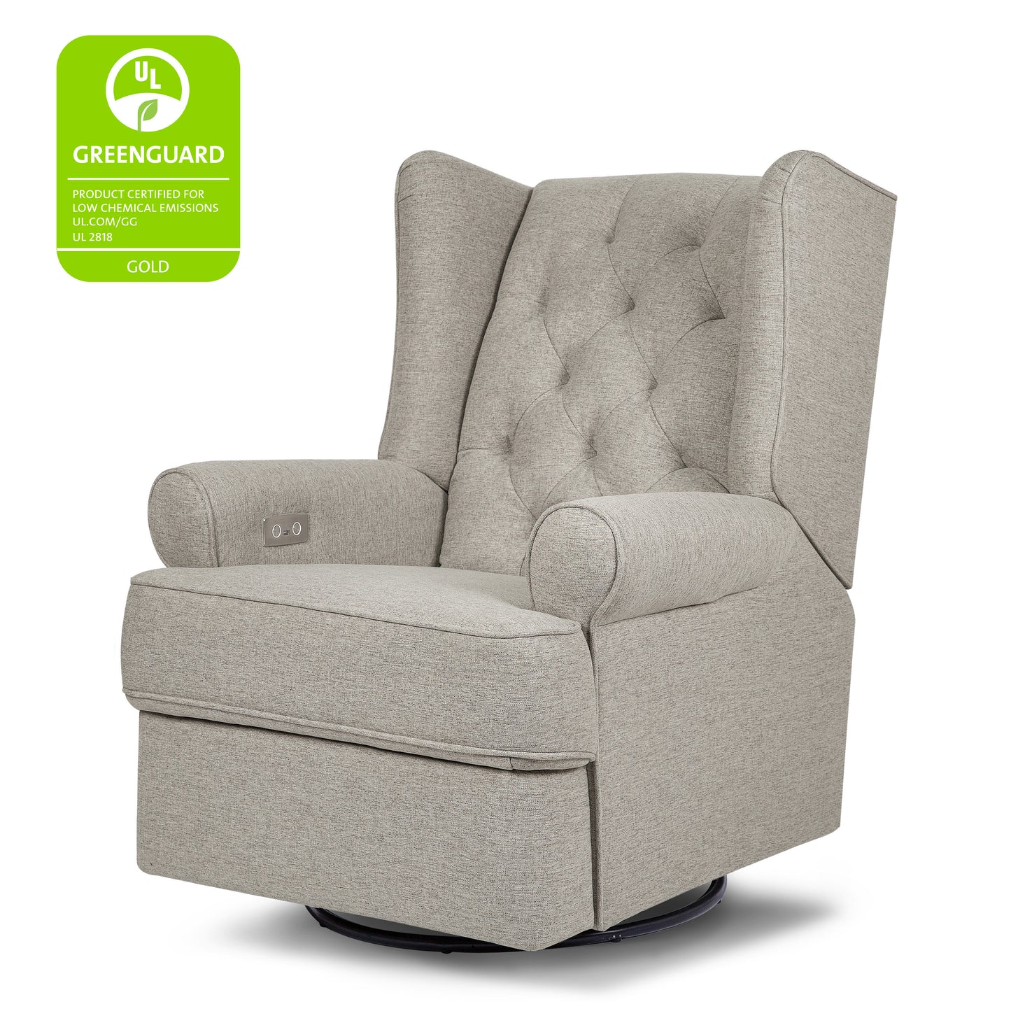M21987PGEW,Namesake,Harbour Power Recliner in Performance Grey Eco-Weave