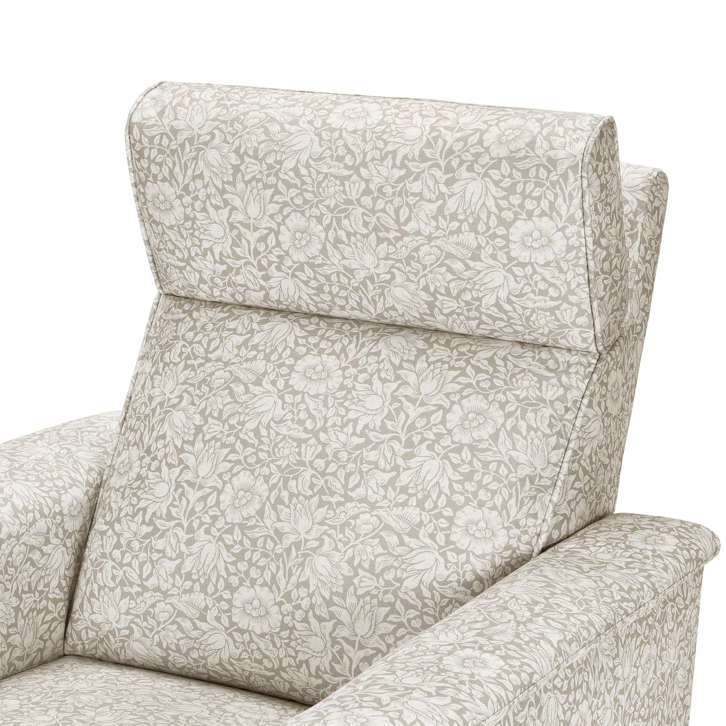 M17186MADB,Namesake,Willa Plus Power Glider Recliner w/ Power Headrest in Mallow in Ash w/ Dark Wood Base