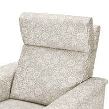 M17186MADB,Namesake,Willa Plus Power Glider Recliner w/ Power Headrest in Mallow in Ash w/ Dark Wood Base