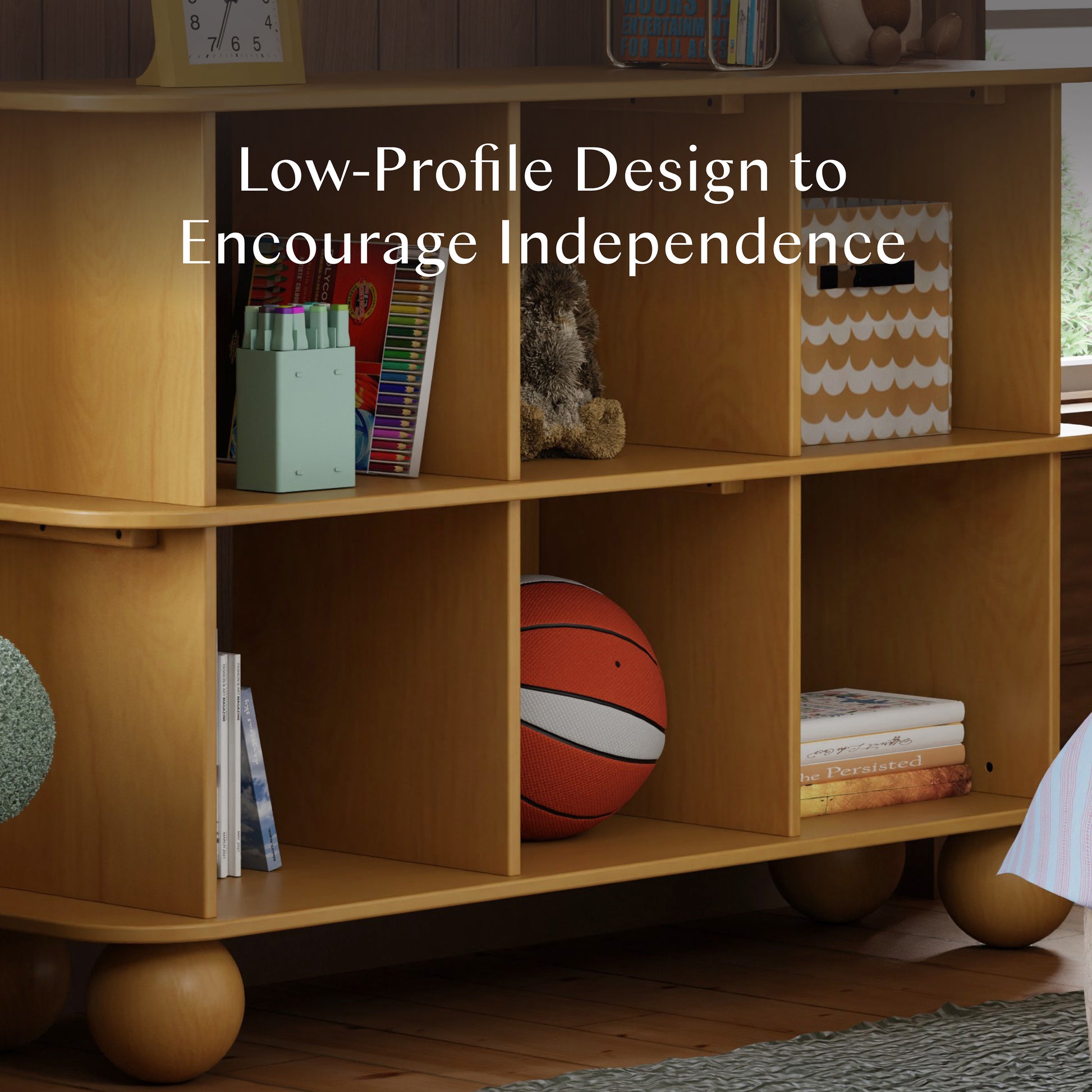 M31811HY,Babyletto Kids,Crosby Open Bookcase in Honey