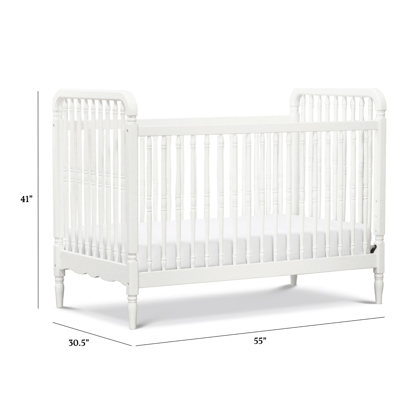 M7101RW,Namesake,Liberty 3-in-1 Convertible Spindle Crib w/Toddler Bed Conversion Kit in Warm White