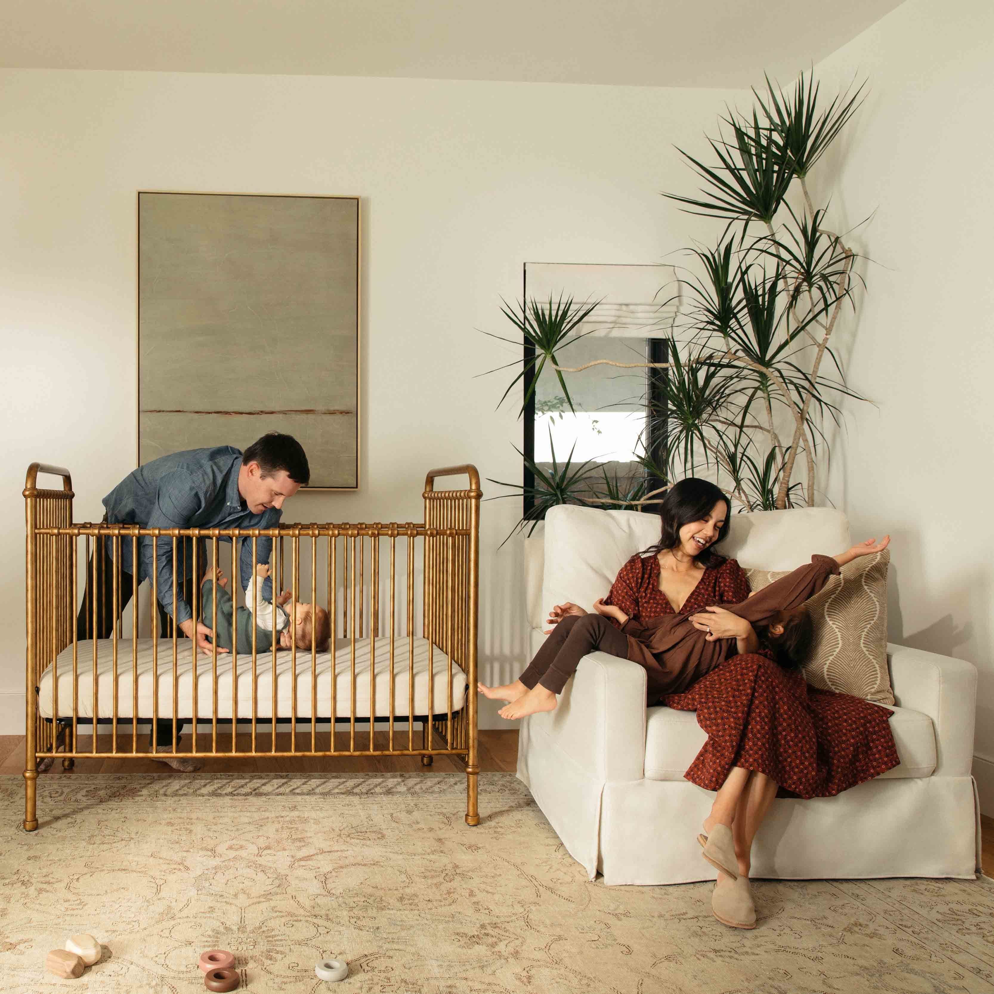 Namesake Crawford Pillowback Chair and a Half Comfort Swivel