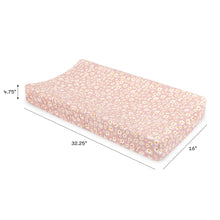 T28037,Daisy Quilted Muslin Changing Pad Cover in GOTS Certified Organic Cotton