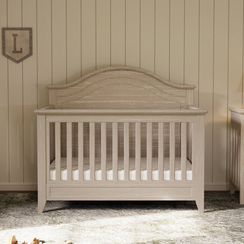 Beckett Rustic 4-in-1 Convertible Curve Top Crib