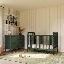 M7101FRGR,Namesake,Liberty 3-in-1 Convertible Spindle Crib w/Toddler Bed Conversion Kit in Forest Green