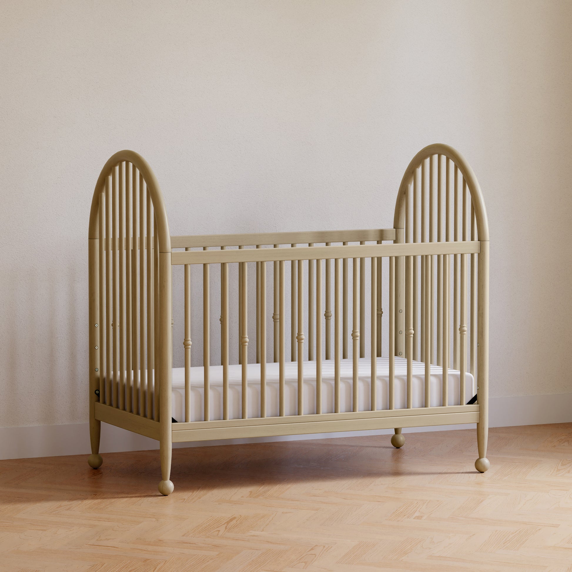 M31401WP,Namesake,Alouette 3-in-1 Convertible Spindle Crib in Washed Pine