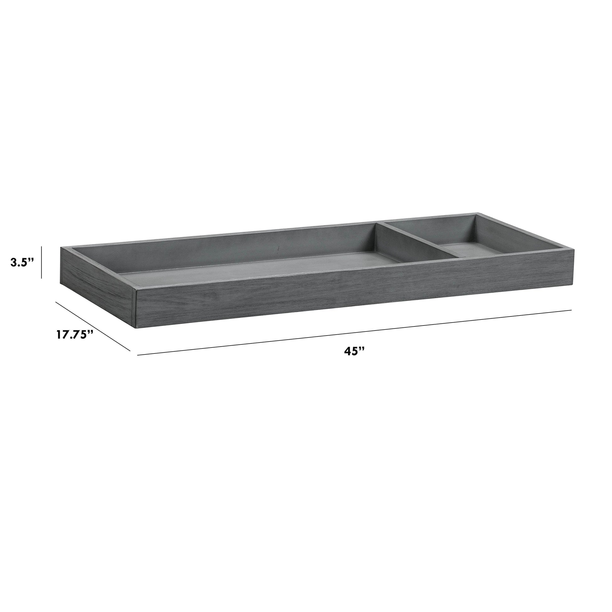 M0619WC,Universal Wide Removable Changing Tray in Weathered Charcoal
