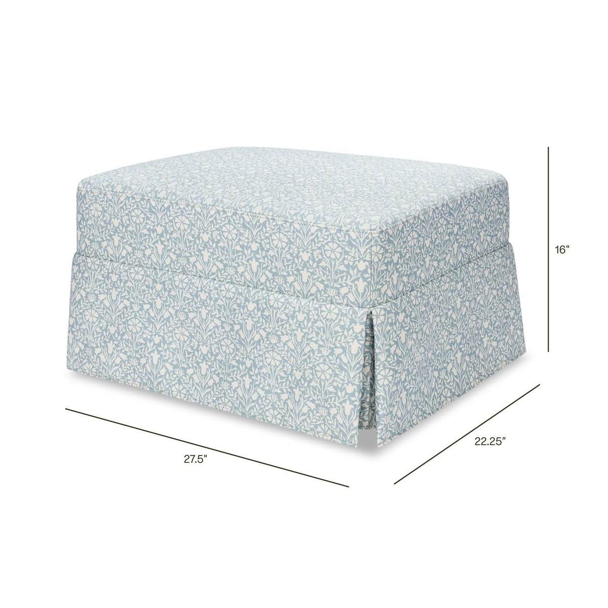 Morris & Co. x Namesake Crawford Gliding Ottoman - dimensions