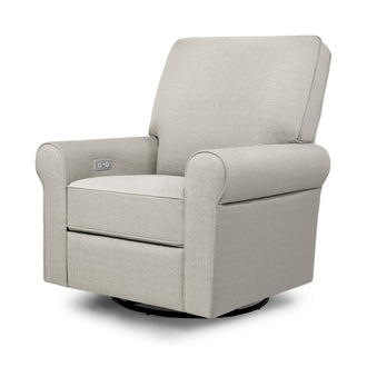 B17787PGET,Monogram by Namesake,Monroe Pillowback Power Recliner in Performance Grey Eco-Twill