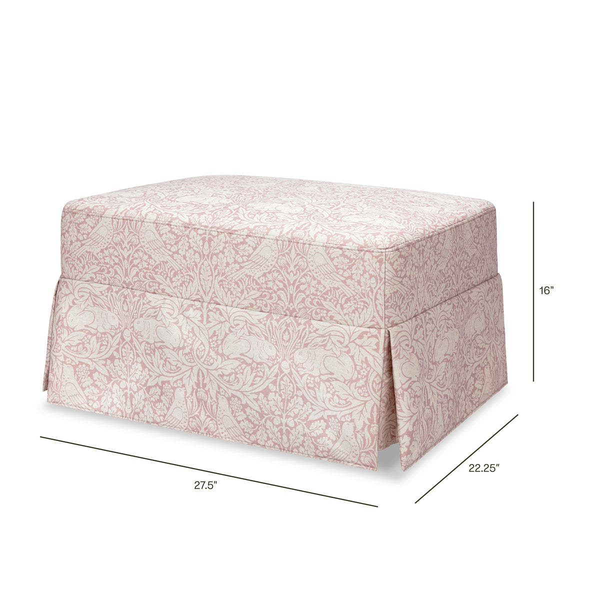 Morris & Co. x Namesake Crawford Gliding Ottoman - dimensions