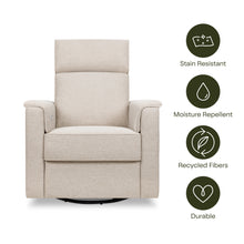 M17186PBEW,Namesake,Willa Plus Power Glider Recliner w/ Power Headrest in Performance Beach Eco-Weave