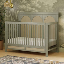 M24801FSPSEW,Namesake,Eloise 4-in-1 Convertible Crib in French Sage and Performance Sand Eco-Weave