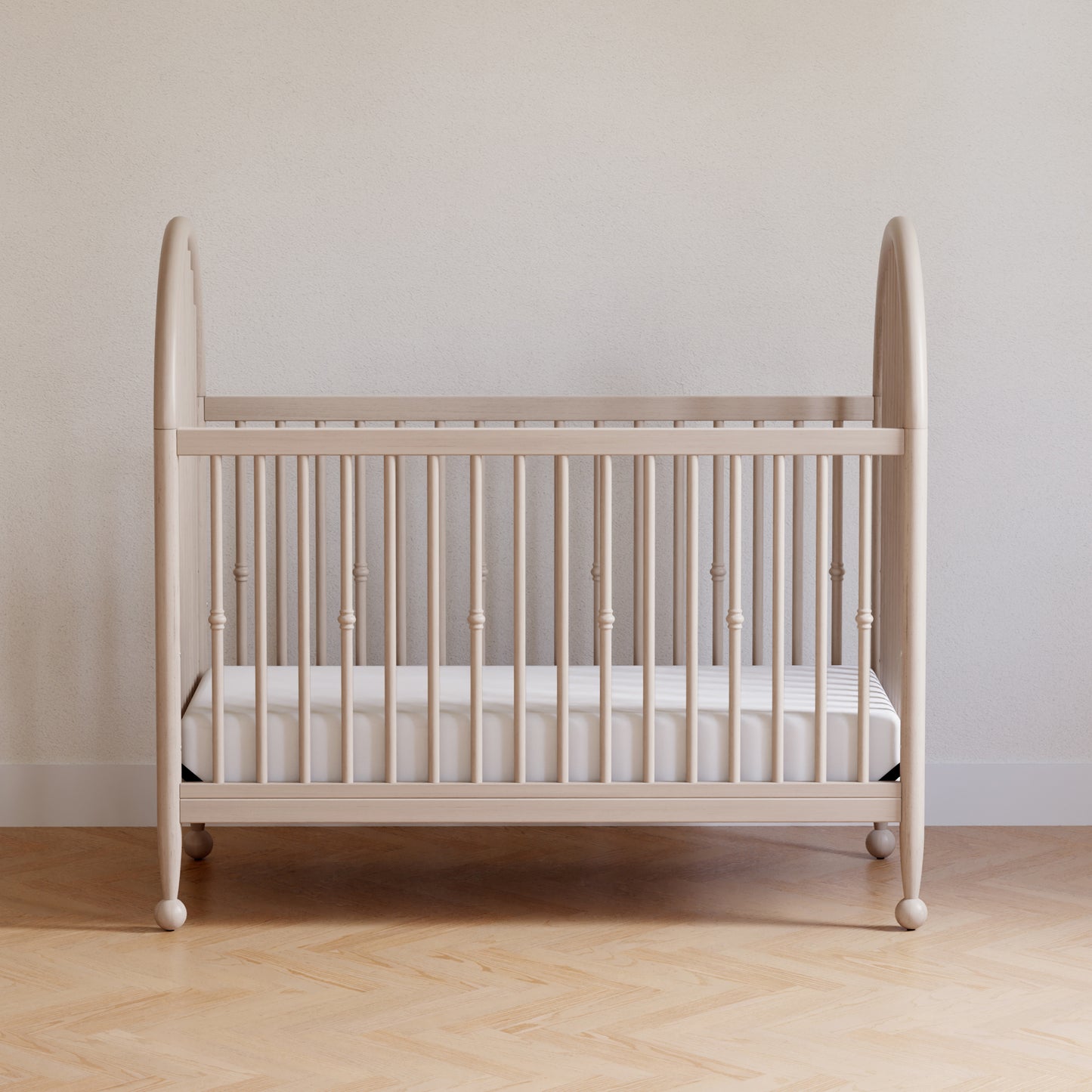 M31401WP,Namesake,Alouette 3-in-1 Convertible Spindle Crib in Washed Pine
