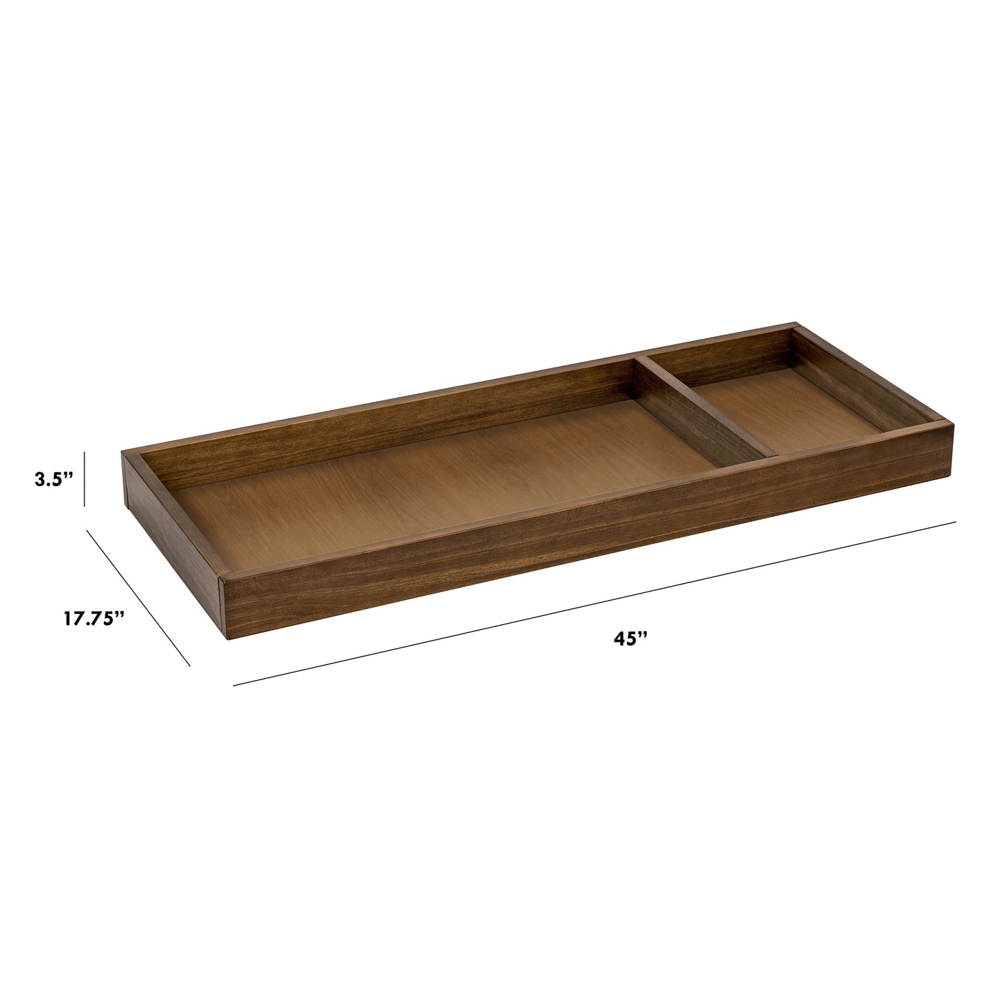 M0619NL,The MDB Family,Universal Wide Removable Changing Tray in Natural Walnut