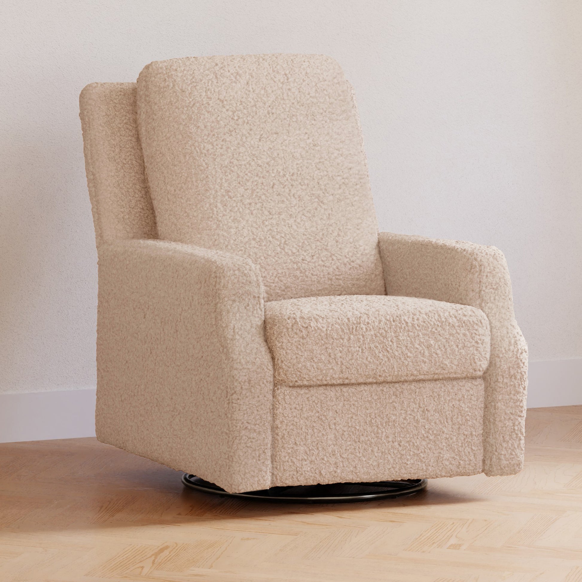 M22287CSG,Namesake,Crewe Recliner and Swivel Glider in Chai Shearling