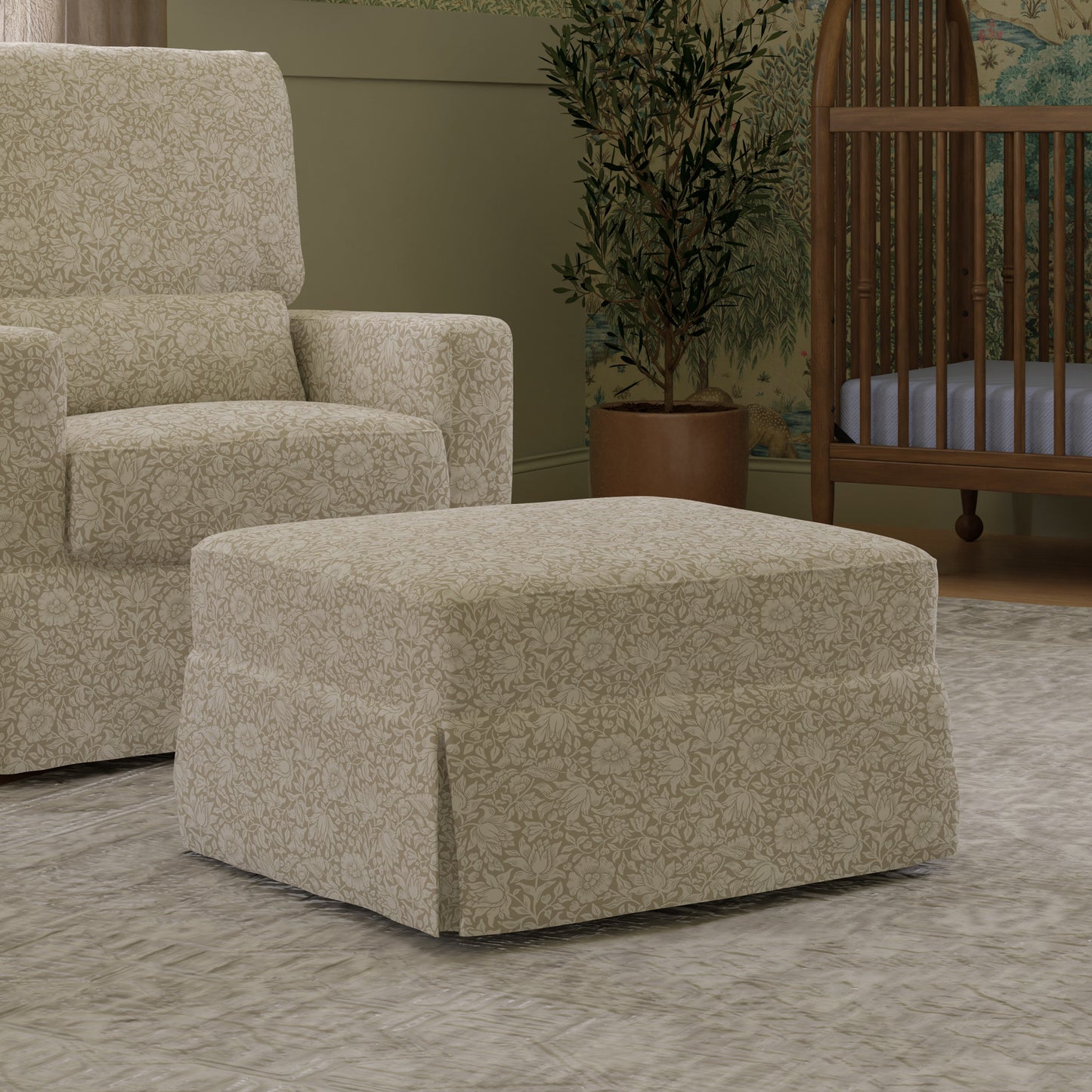 M21785MA,Namesake,Crawford Gliding Ottoman in Mallow in Ash