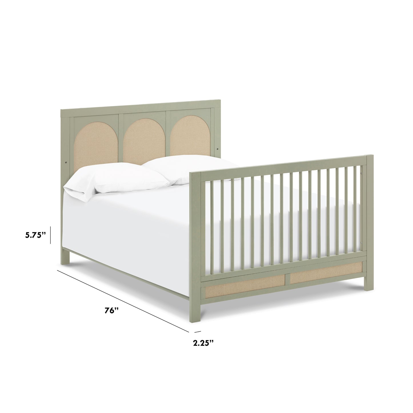 M7689FS,Full Size Bed Conversion Kit in French Sage