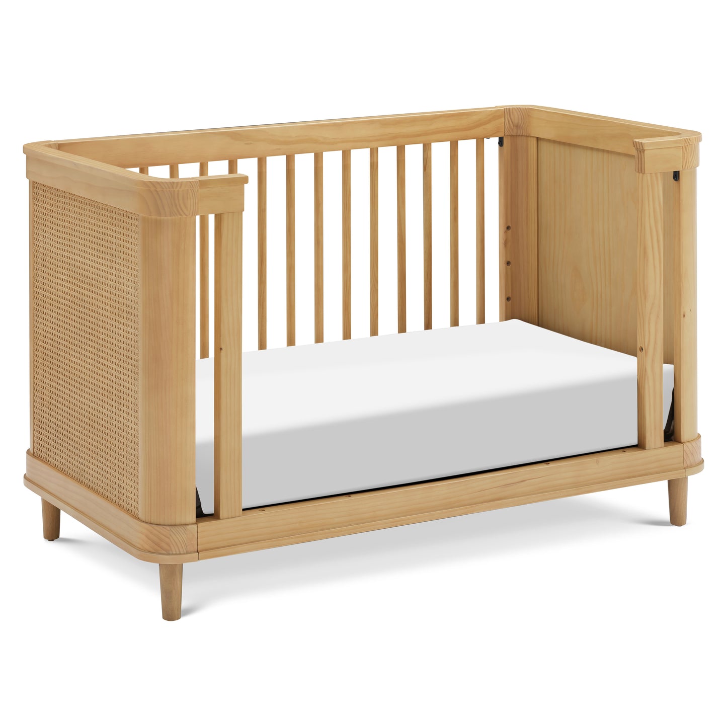 M23701HYHC,Namesake,Marin with Cane 3-in-1 Convertible Crib in Honey and Honey Cane