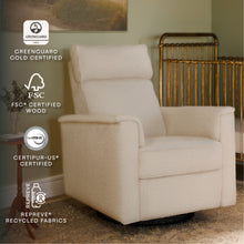M17186PWB,Namesake,Willa Plus Power Glider Recliner w/ Power Headrest in Performance Ivory Boucle