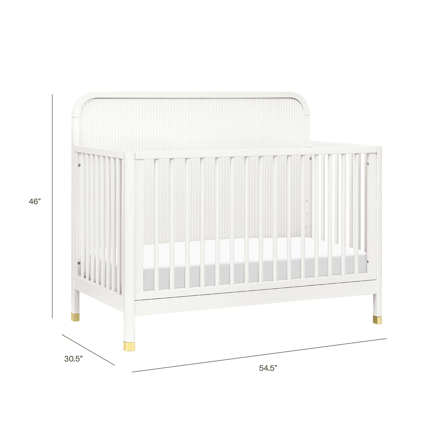 M26701RW,Namesake,Brimsley Tambour 4-in-1 Convertible Crib in Warm White