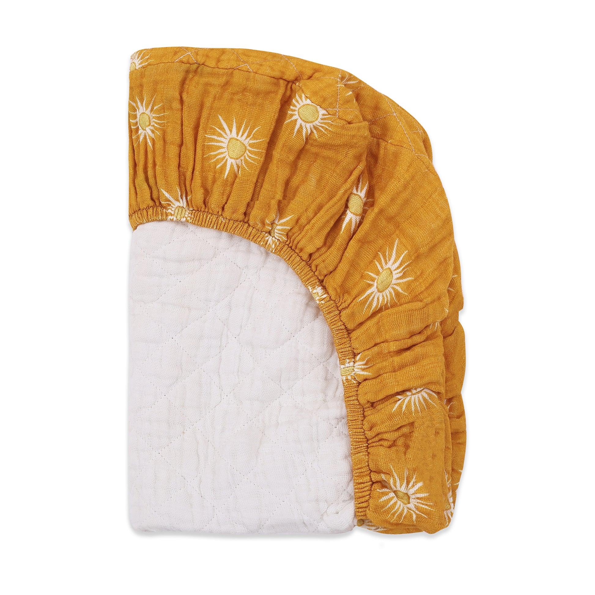 T26937,Babyletto,Golden Hour Quilted Muslin Changing Pad Cover in GOTS Certified Organic Cotton