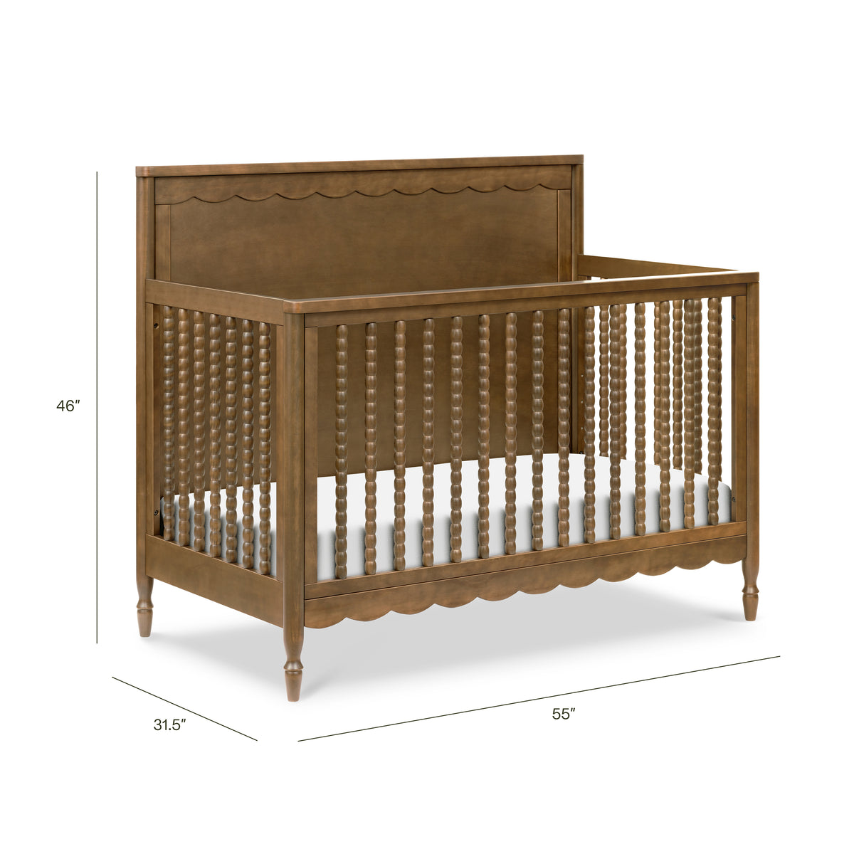 Ambrosia 4-in-1 Convertible Crib - dimensions