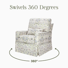 M21787TTFT,Namesake,Crawford Pillowback Comfort Swivel Glider in Strawberry Thief in Fig & Thyme