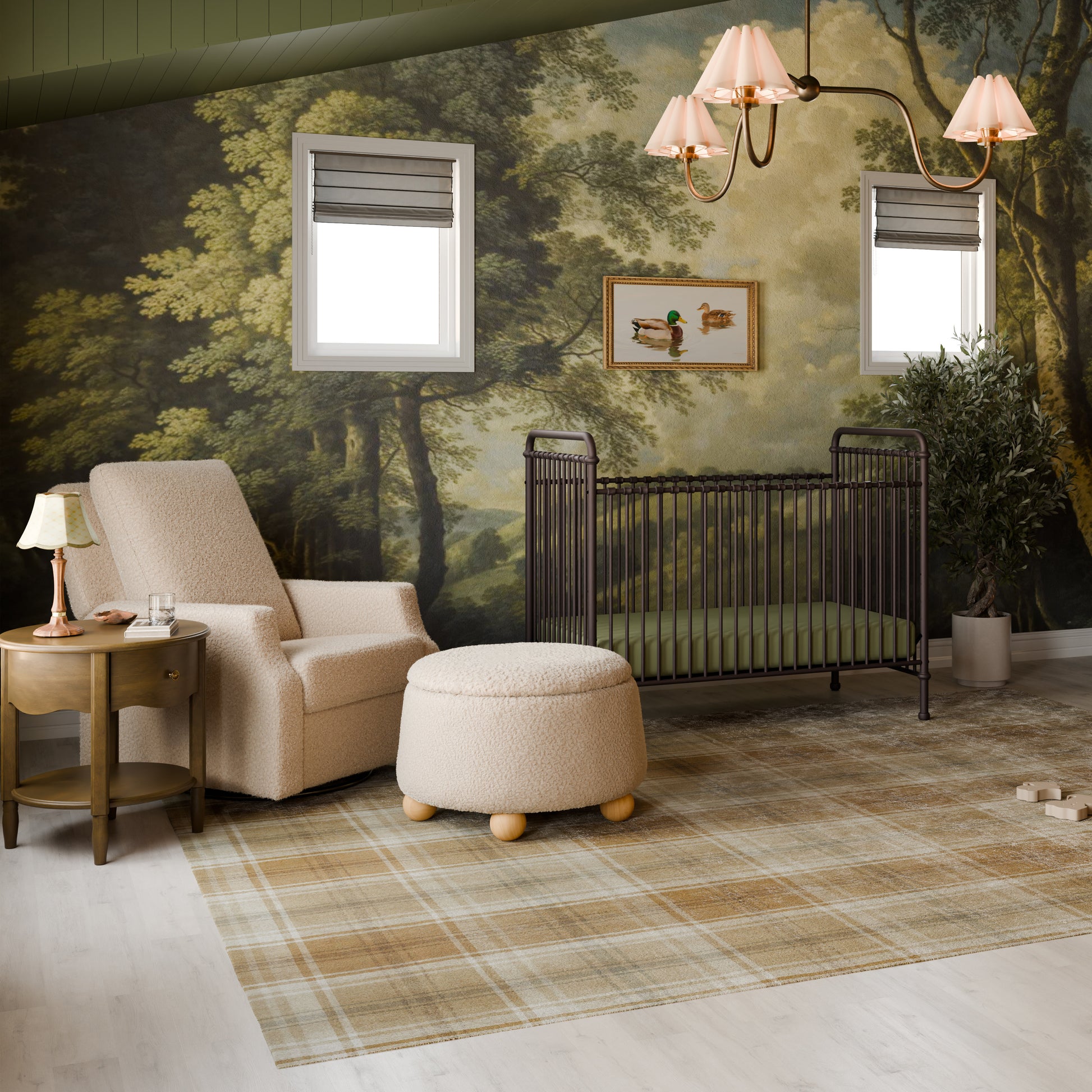 M22287CSG,Namesake,Crewe Recliner and Swivel Glider in Chai Shearling