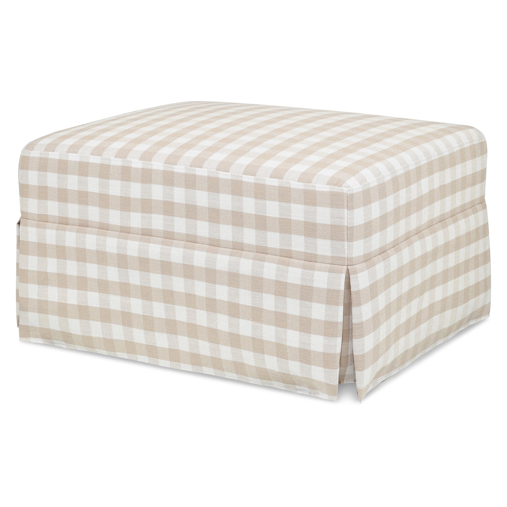 M21785TGH,Namesake,Crawford Gliding Ottoman in Tan Gingham