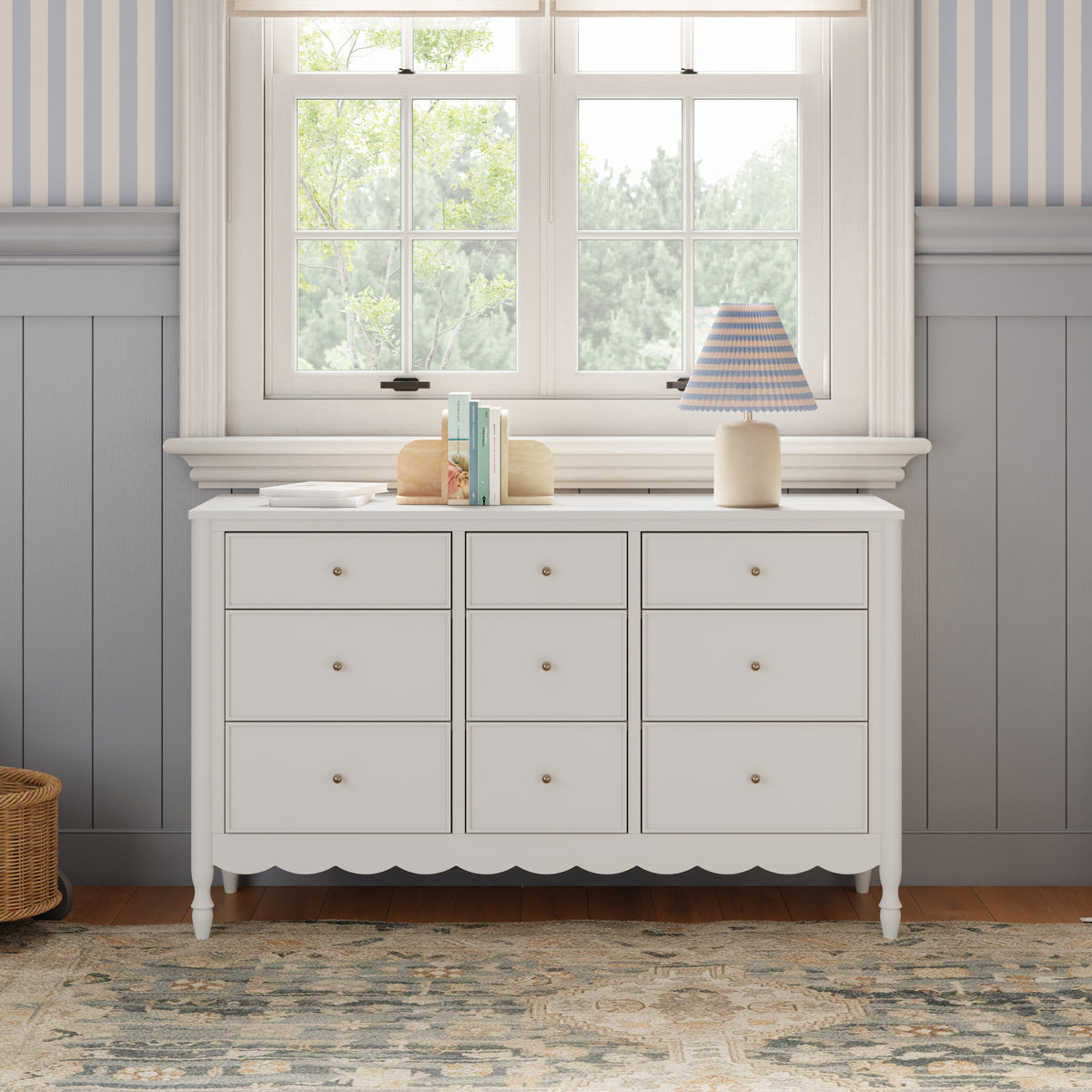 Ambrosia 9-Drawer Wide Assembled Dresser (56")