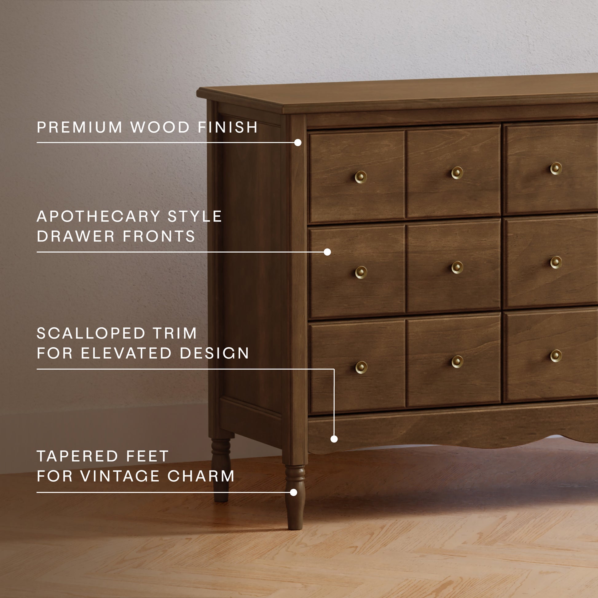 M7128NL,Namesake,Liberty 9-Drawer Assembled Dresser in Natural Walnut