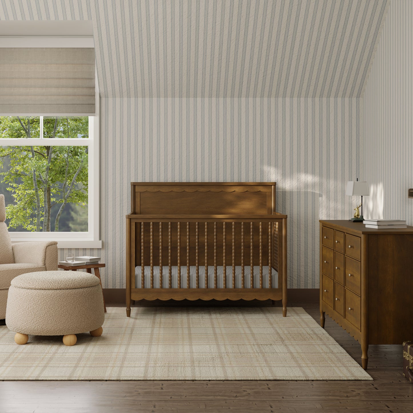 M32301NL,Namesake,Ambrosia 4-in-1 Convertible Crib in Natural Walnut