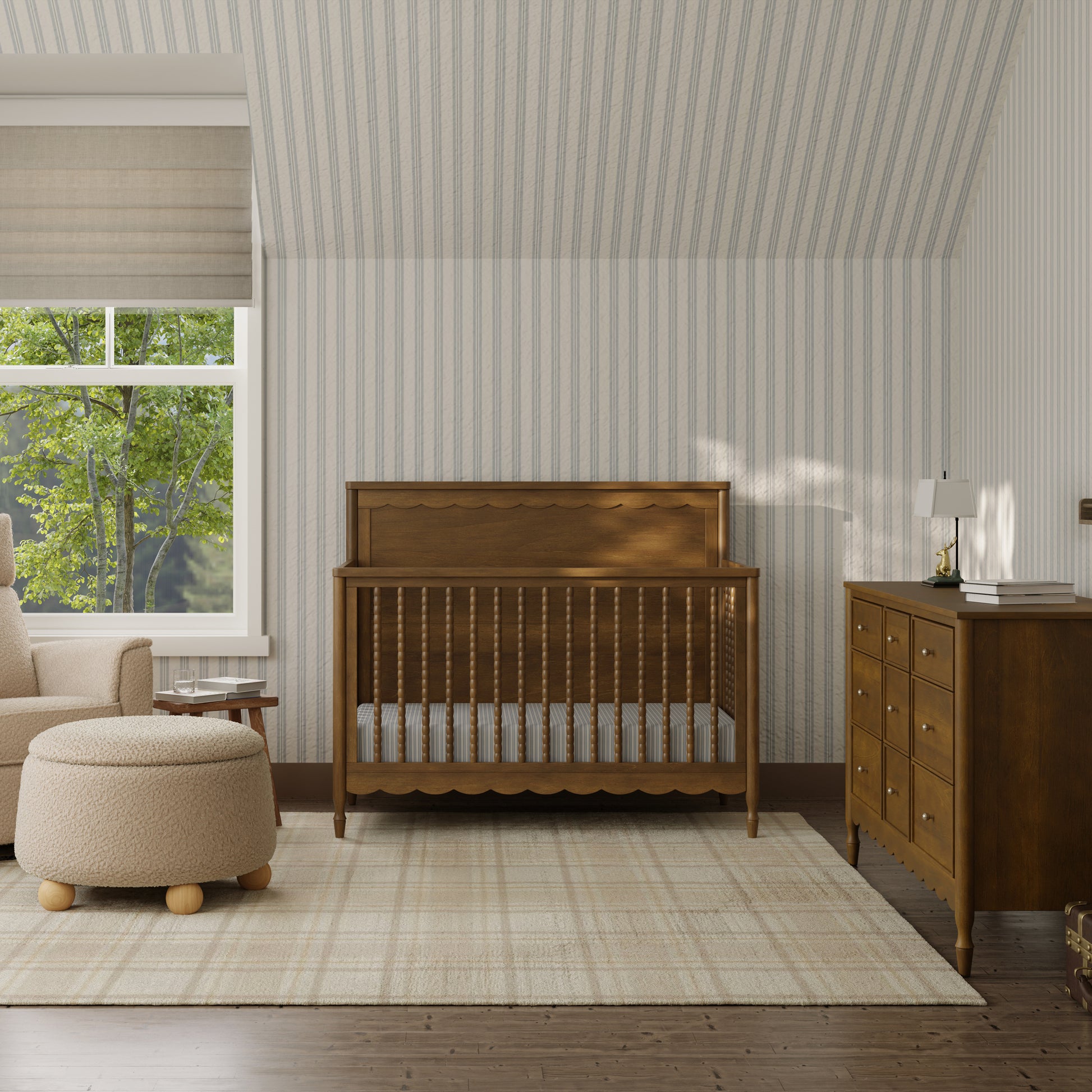 M32301NL,Namesake,Ambrosia 4-in-1 Convertible Crib in Natural Walnut
