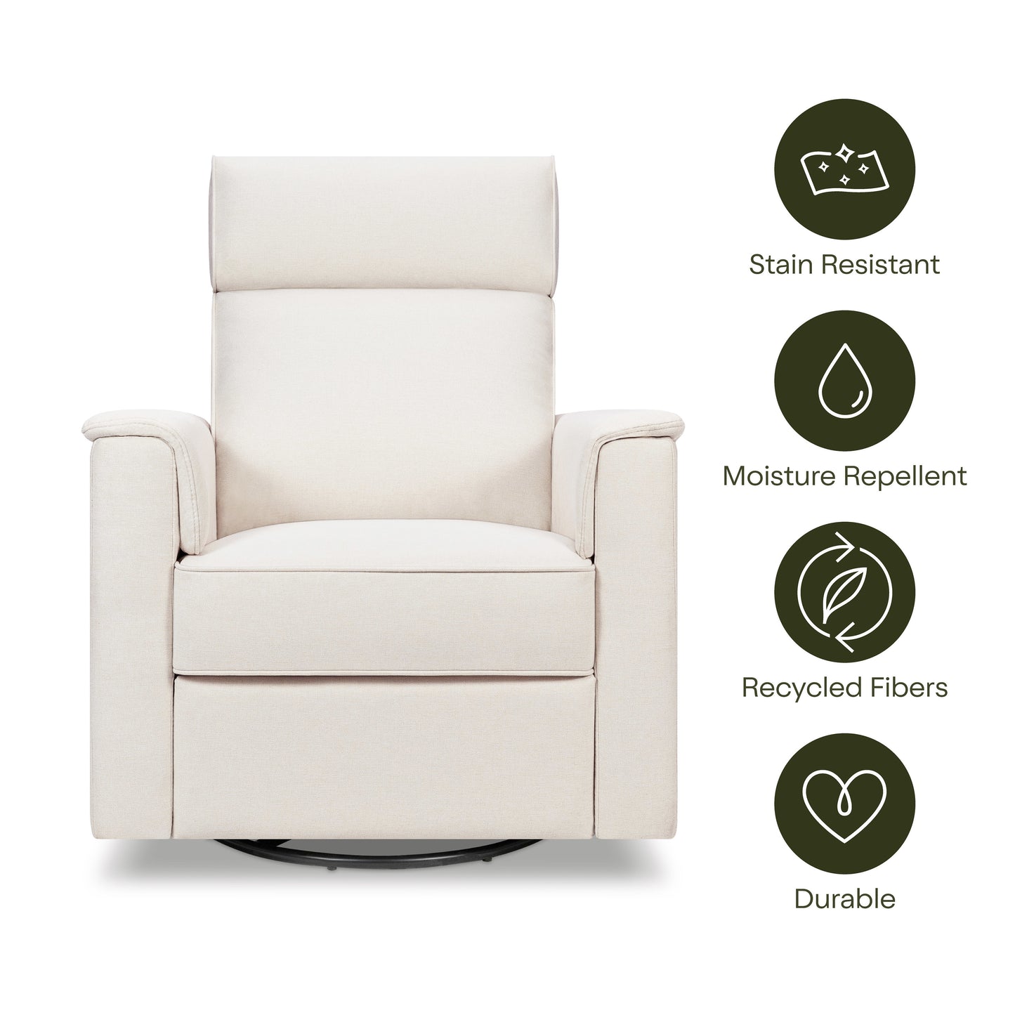 M17182PCMEW,Namesake,Willa Pro Power Glider Recliner w/ Power Lumbar in Performance Cream Eco-Weave